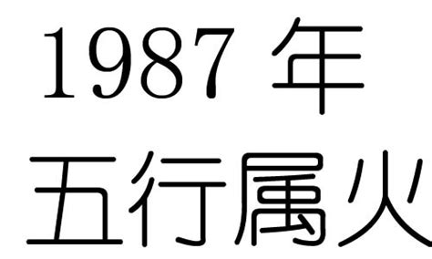 1987年五行